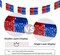 Fourth of July Decorations 4 Packs Foil Fringe Garland Hanging Banner White Red Blue Streamers Curtains Shiny Metallic Tinsel Wall for Parade Floats Birthday Party Ceremonies Independence Day Car
